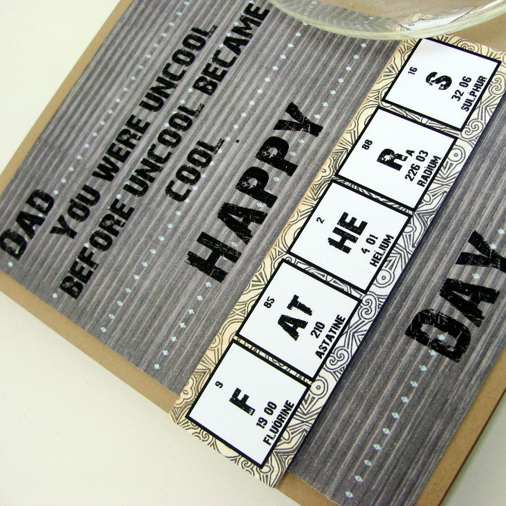 Father's Day Chemistry Card - Big Ole Geek Dark Gray