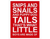 Snips and Snails 8x10 inch print by Finny and Zook