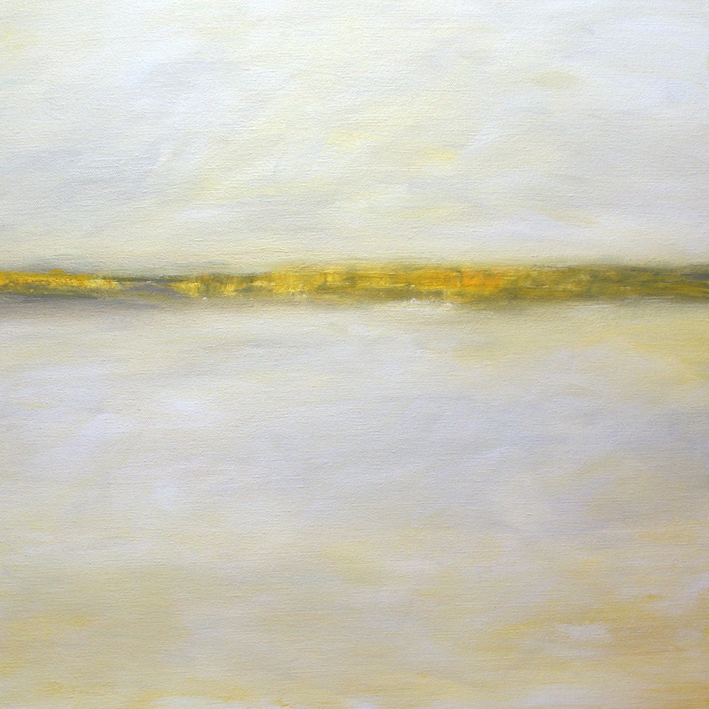 Abstract Art Abstract Landscape Original Abstract Painting on Canvas - Yellow and Gray - by Marie