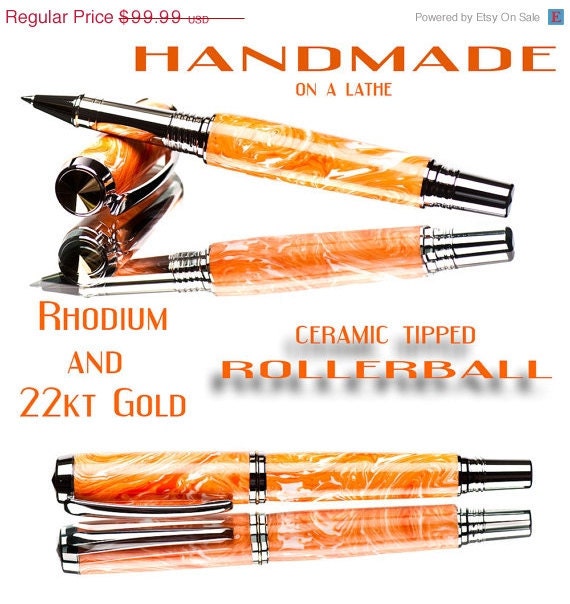 20% ALL PENS On SALE Now Handmade Rollerball Pen High Quality Custom Fine writing instrument Fordite acrylic Collectable pen with showcase