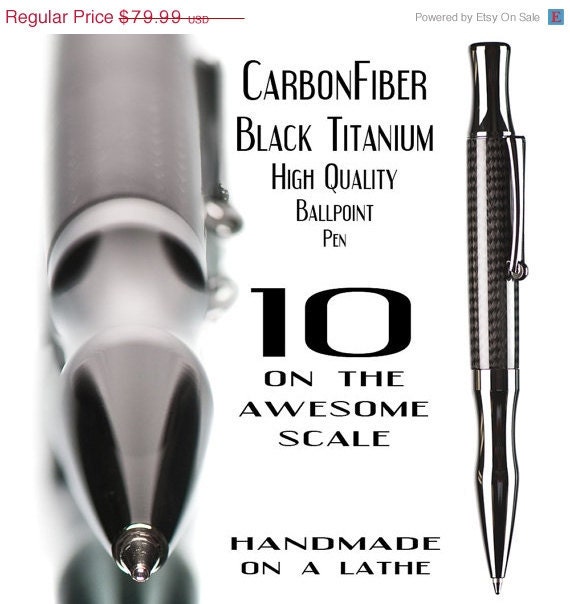 20% ALL PENS On SALE Now Black Carbon Fiber Ballpoint Pen Handmade on a lathe Superior quality ballpoint carbon fiber writing pen