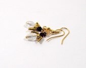 Birthstone Angel Earrings Personalized w Swarvoski Crystals - July's Angel