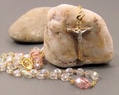 Crystal and Glass 5 Decade Rosary - Queen of Heaven
