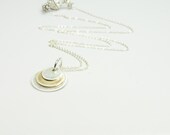 Dainty Layered Sterling Silver and Gold Necklace:) Mothers Day Gifts on Etsy
