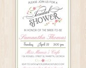 Vintage Floral Bridal Shower Invitation - DIY PRINTABLE or PRINTED - by Tickled Peach Studio Il_170x135