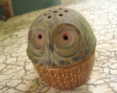 Ceramic Owl Incense Burner, Vintage 1960