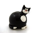 Tuxedo Cat Figurine Lenny Mud