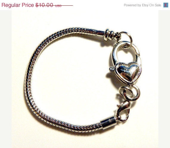 30% CEARANCe SALe and FREe SHIPPING European Bead Bracelet Lobster Claw Clasp 6-1/2"