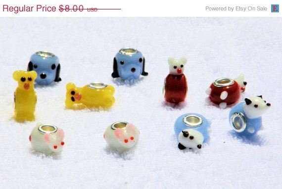 30% CEARANCe SALe and FREe SHIPPING European beads Lampwork Critter charm PBB002 fits european style bracelets