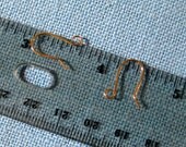 Ear Wires Solid 14k Yellow or White Gold Ear Wires Small Ear Wires 1 One Pair HANDMADE Custom Earwires JJDLJewelryArt JJDL