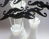 Mustache Cupcake Toppers - DIY Set of 50 birthday party baby shower wedding school treats