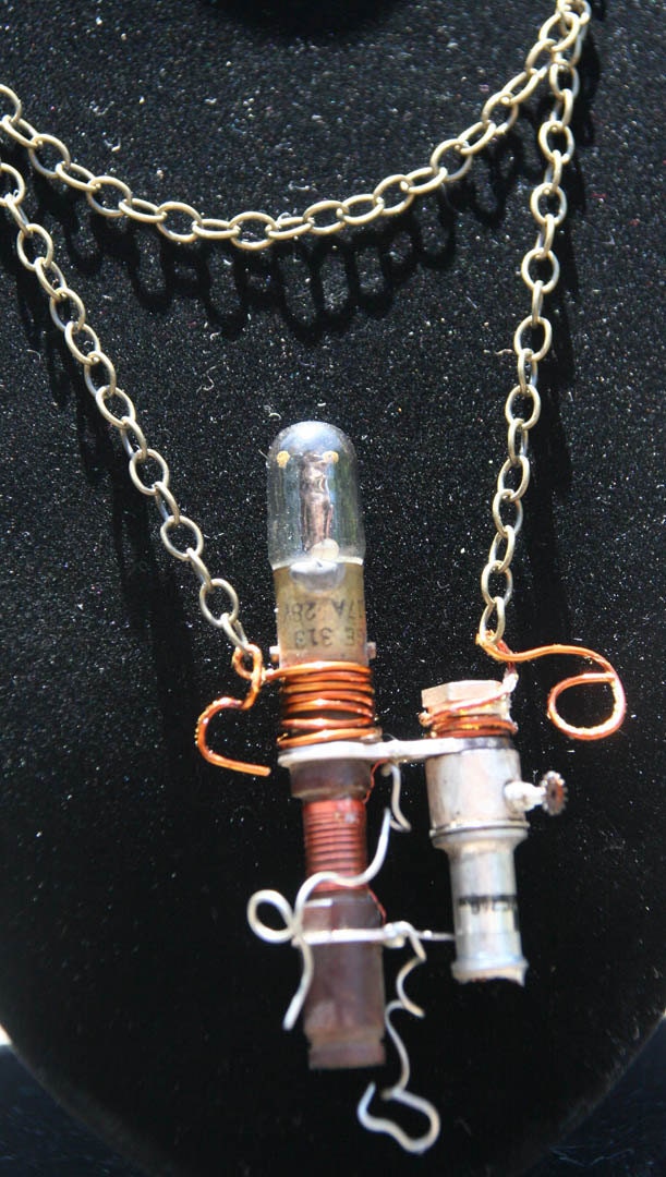 Steam Boiler Steampunk Necklace Time Travel Industrial Cyber Apocalypse