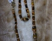 Tigereye Necklace and Bracelet Large Facet Cut