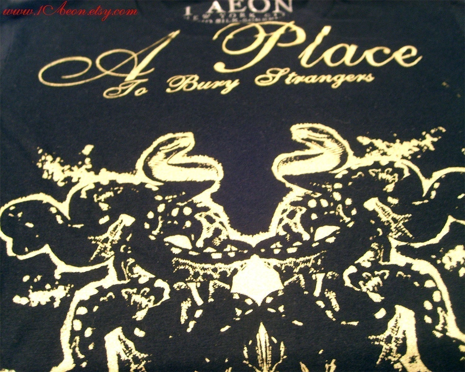 A Place To Bury Strangers - Black Snakes tee - men's M, aptbs, new wave,shoegaze