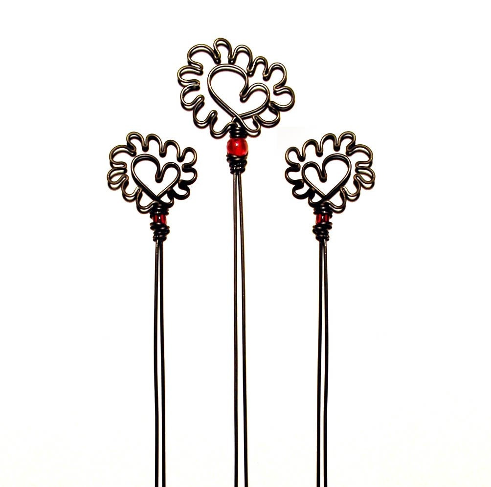 3 Lacey Heart Book'markers- Special Etsy Price