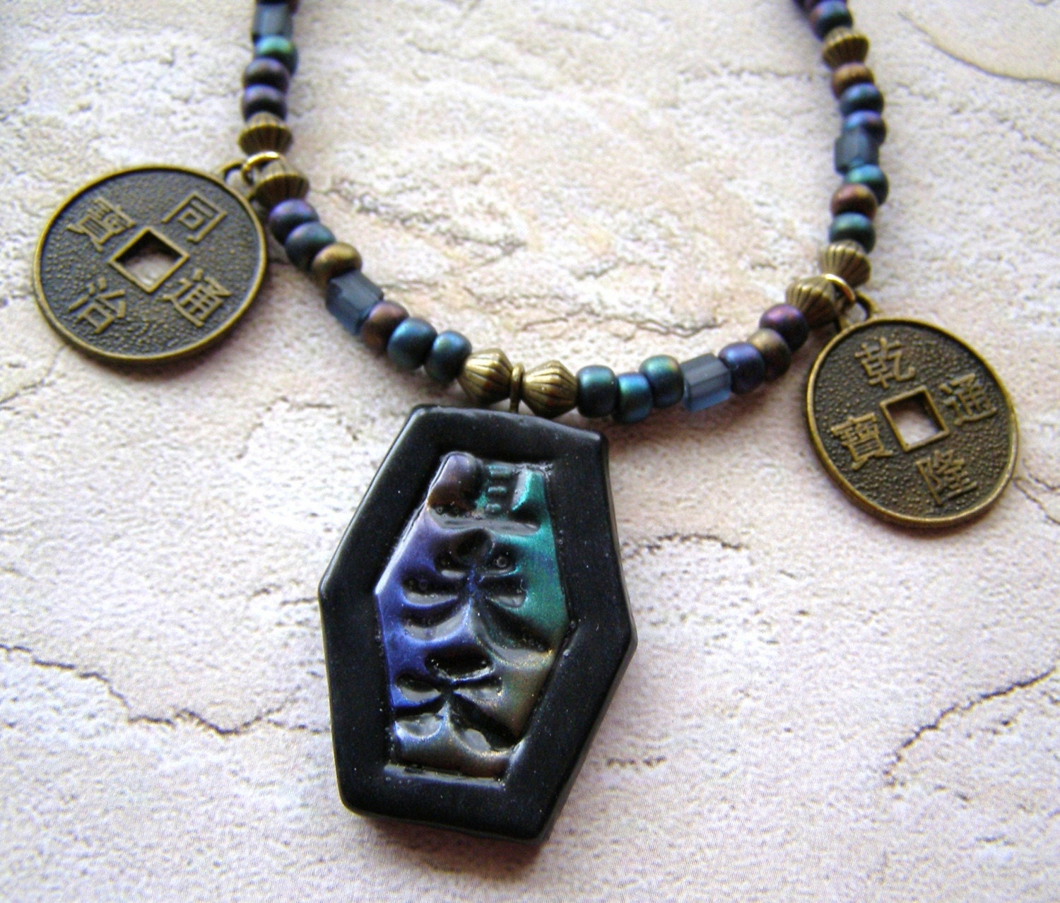 Chinese Calligraphy Pendant Necklace