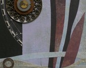Starry Night No 1 - Original Mixed Media Collage Art