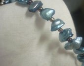 Blue Lustre Keshi Pearl Bracelet...for The Love of the Ocean