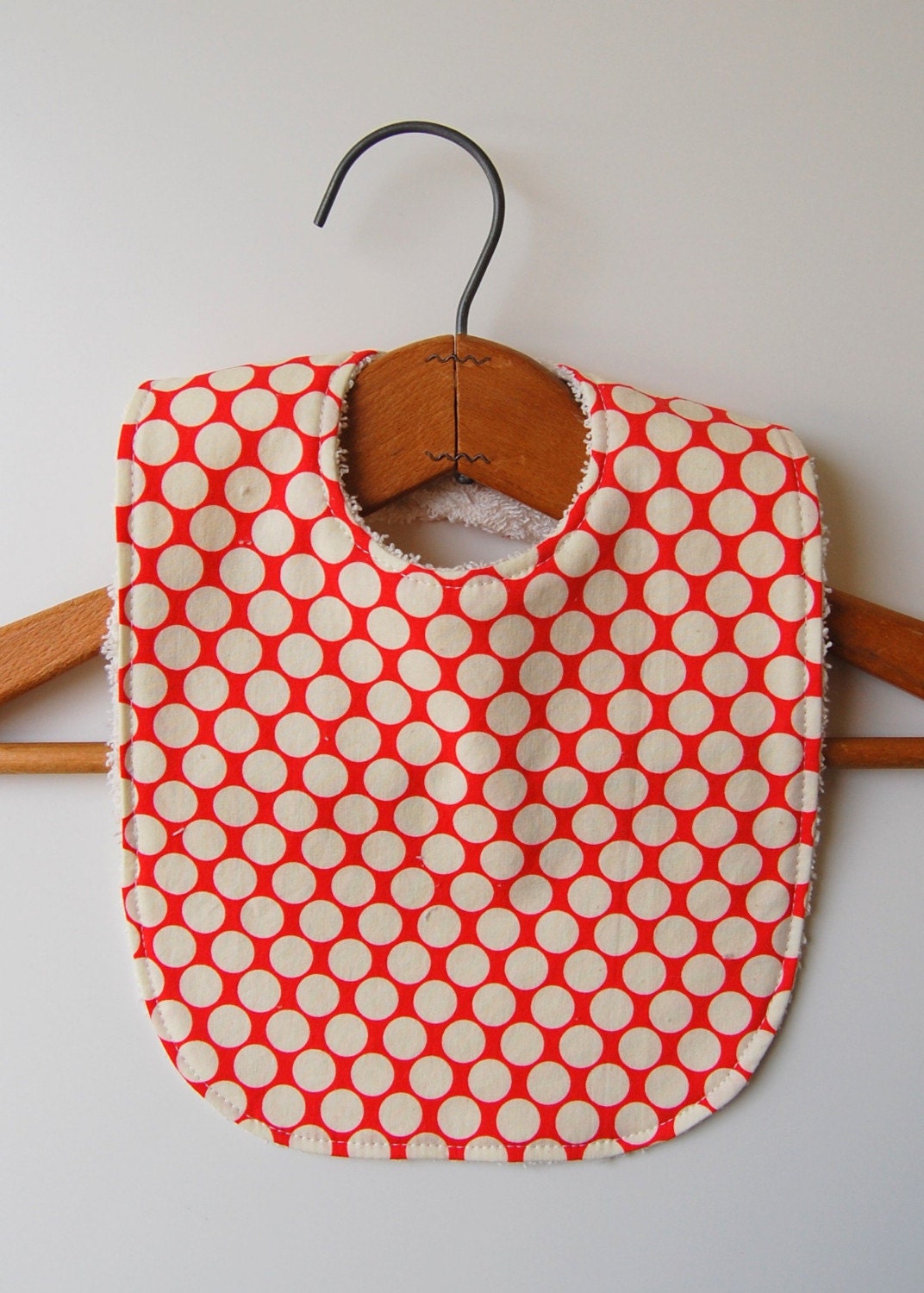Red Dotted Infant Bib