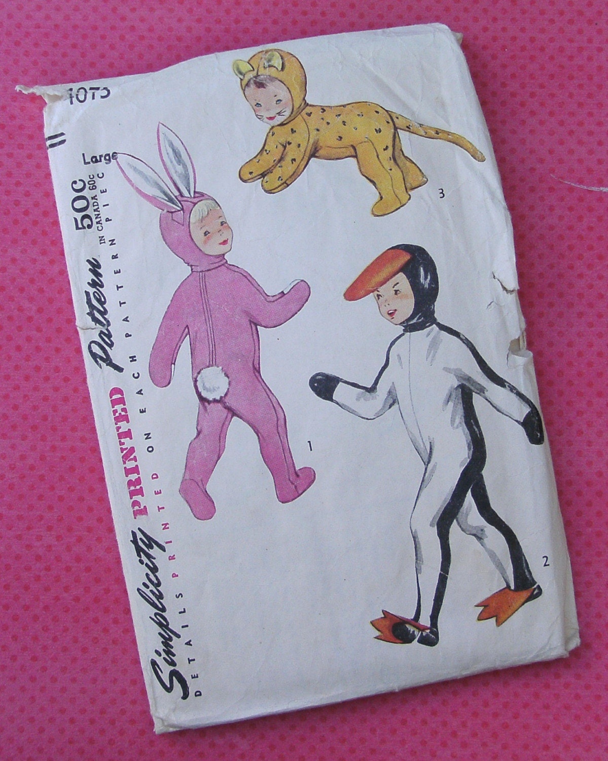 Vintage Sewing Pattern - Simplicity Children's Costumes - Size Large