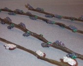 Pussy Willows With Beaded Catkins Melanostachys (black catkins)