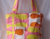 Bright Graphic Print Bucket Bag