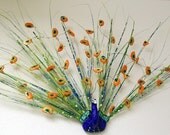 Funky Peacock Wall Art OOAK Sculpture Michelle Collins WWAO