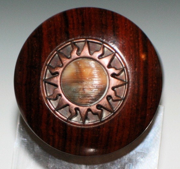 Cocobolo   Wine Stopper   w/ SUN -- Stainless Steel