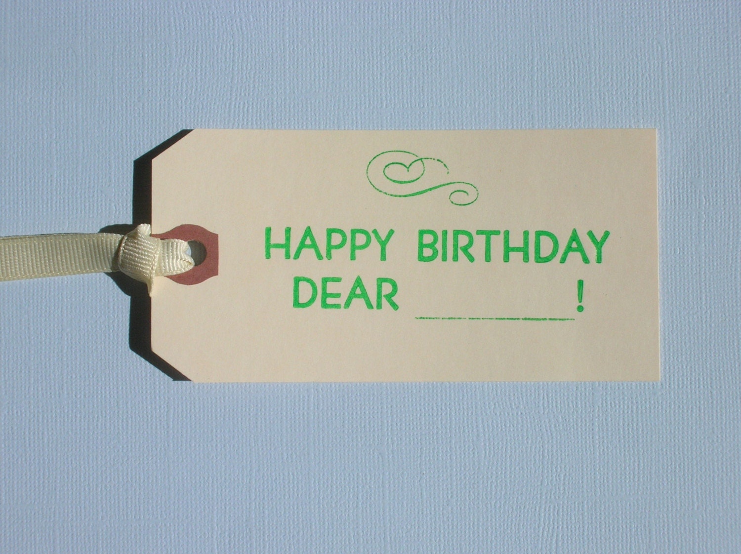Letterpress set of 6 Happy Birthday hang tags