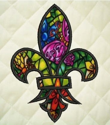 Fleur De Lis Mardi Gras Applique Embroidery Design From KeepsMeInStitches