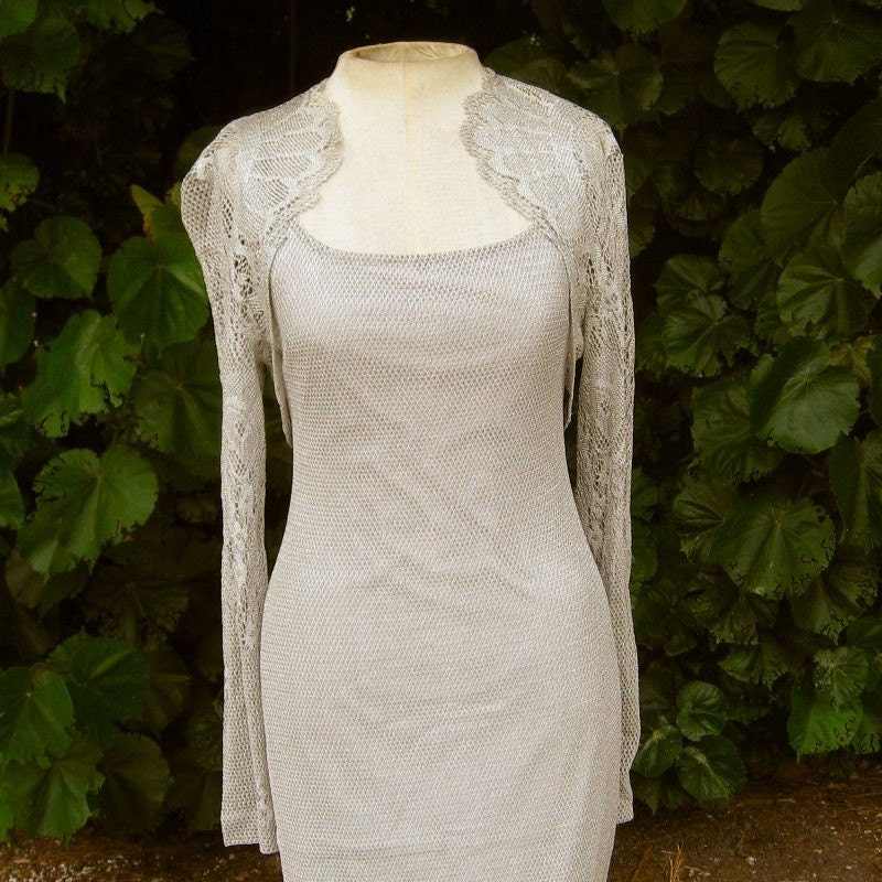 SILVER sequin shrug
