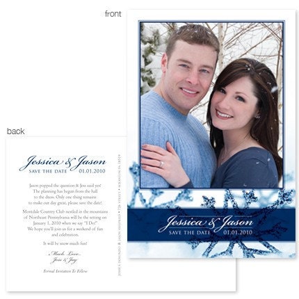 Winter Wedding Save the Date Postcard From SimplYouDesign