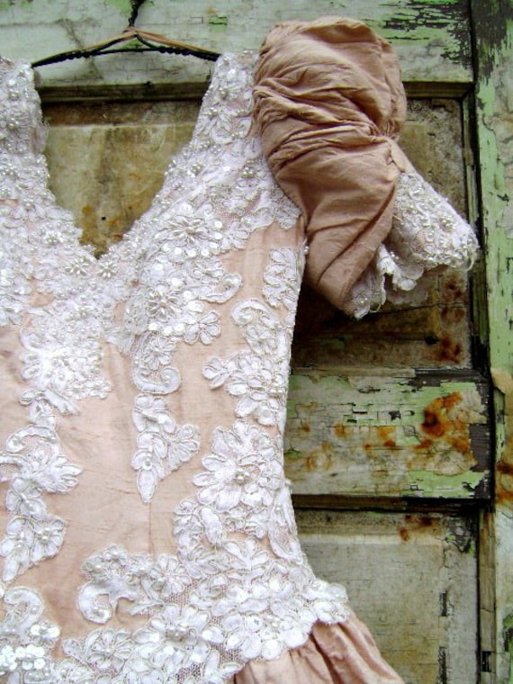 A Country Weddingdeconstructed vintage silk wedding dress from down de 