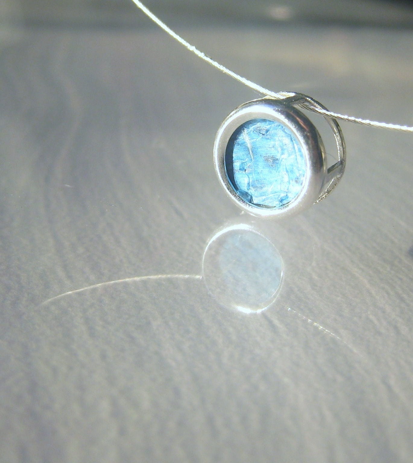 Floating Sterling Silver and Leather Necklace - Hooked on Jesus - Originally $45, now $35