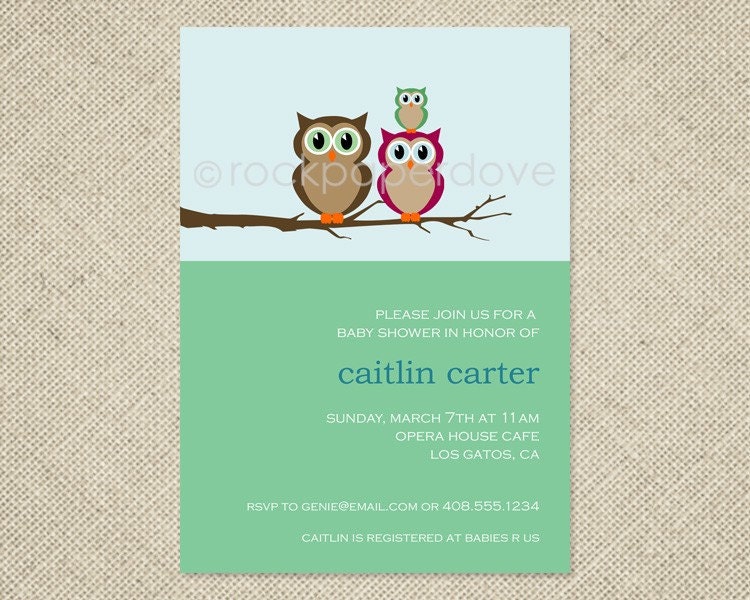 Owl baby shower invitations wallpapers