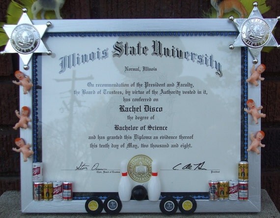 AUTHENTIC College Diploma and Embellished Frame- Bachelor's Degree in ...