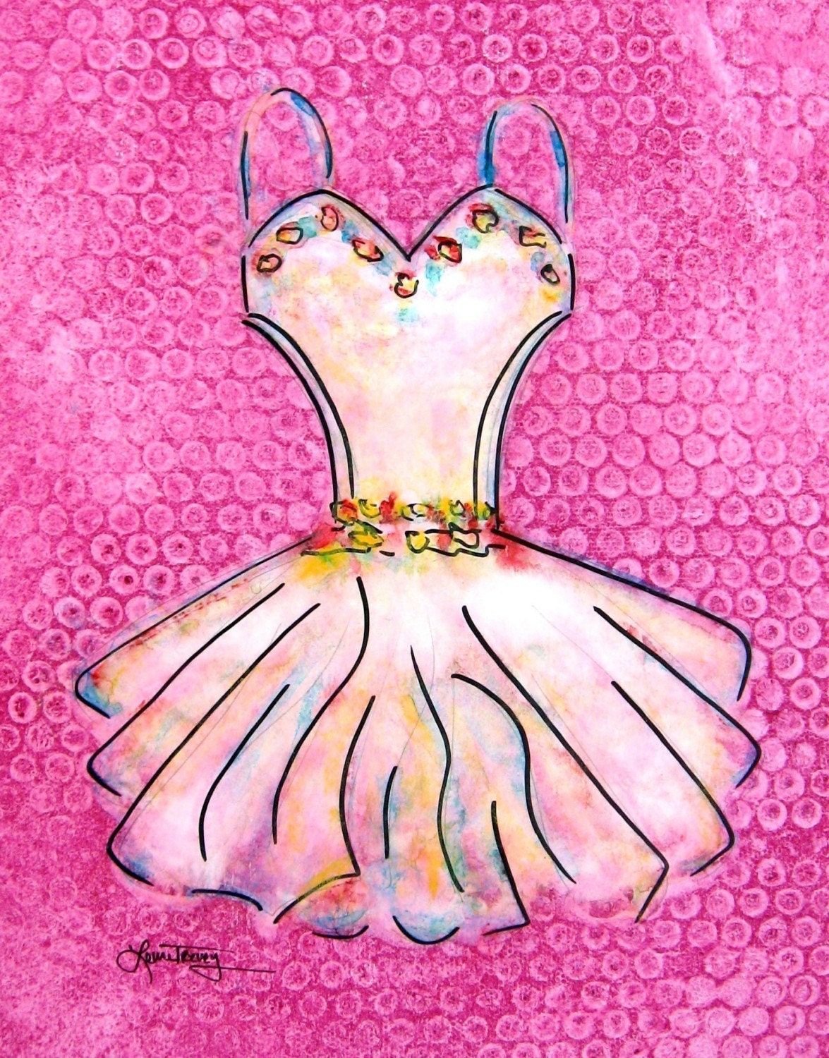 watercolors by laura trevey Plum Pretty Watercolor Print