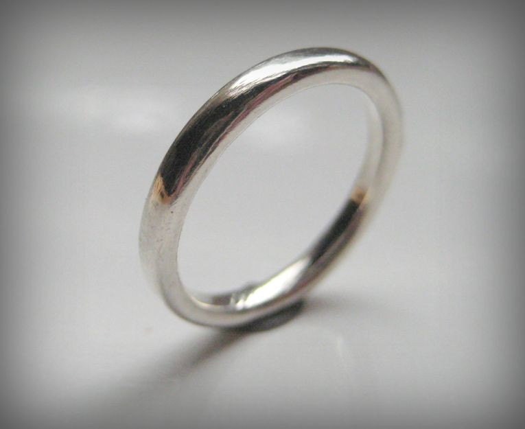 Sterling Silver Round Ring Band