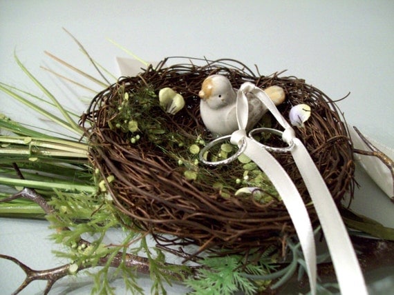 Ring Bearer Nest with Bird and Branch