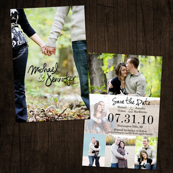 Double sided cardstock Save the Date/Announcement