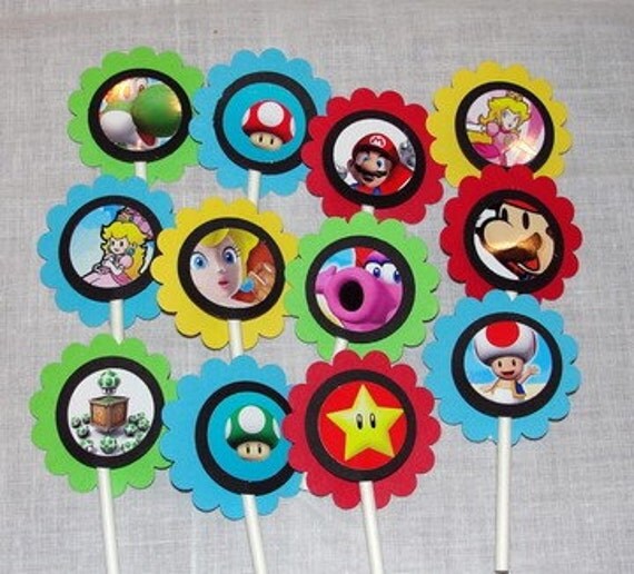 Super Mario Brothers Cupcake Toppers 3