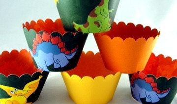 Dinosaur Cupcake Wrappers 2