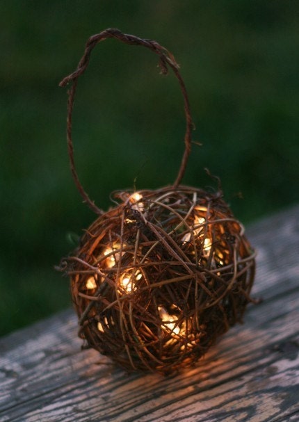 SET OF 6 Outdoor Rustic Wedding Decoration Candles Firefly Lightning Bug 