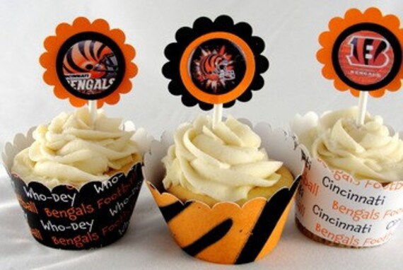 Cincinnati Bengals Cupcake Toppers