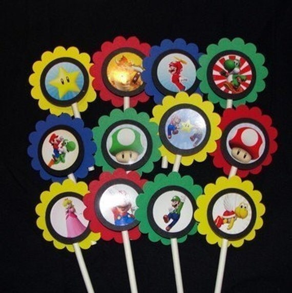 Super Mario Brothers Cupcake Toppers 2