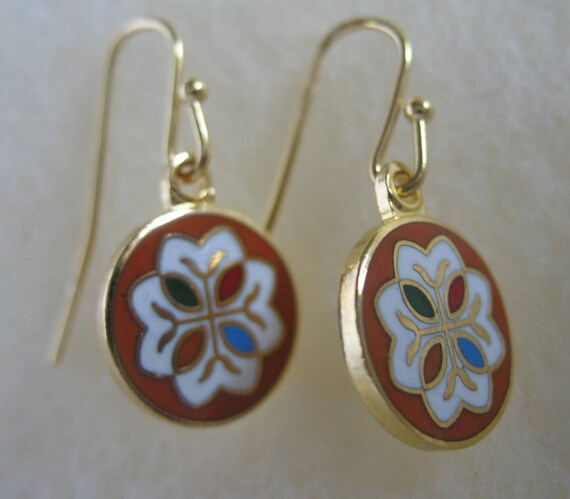 Amish Hex Sample dangle charm earrings
