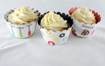 Tool Time Cupcake Wrappers Reversible