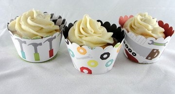 Tool Time Cupcake Wrappers Reversible