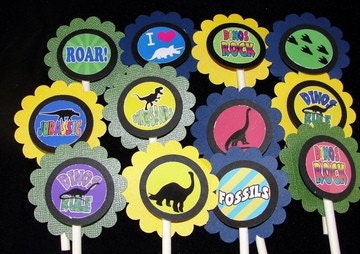 Dinosaur Cupcake Toppers