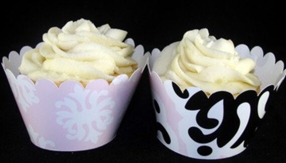 Black and Pink Cupcake Wrappers